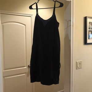 Black dress w/blue detailing
